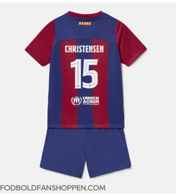 Barcelona Andreas Christensen #15 Hjemmebanetrøje Børn 2023-24 Kortærmet (+ Korte bukser)